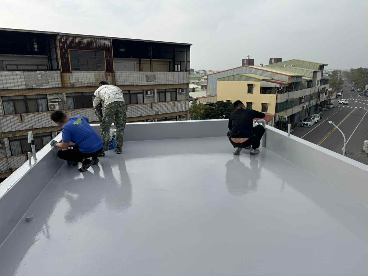 台南太子宮 透天屋頂PU面漆保養