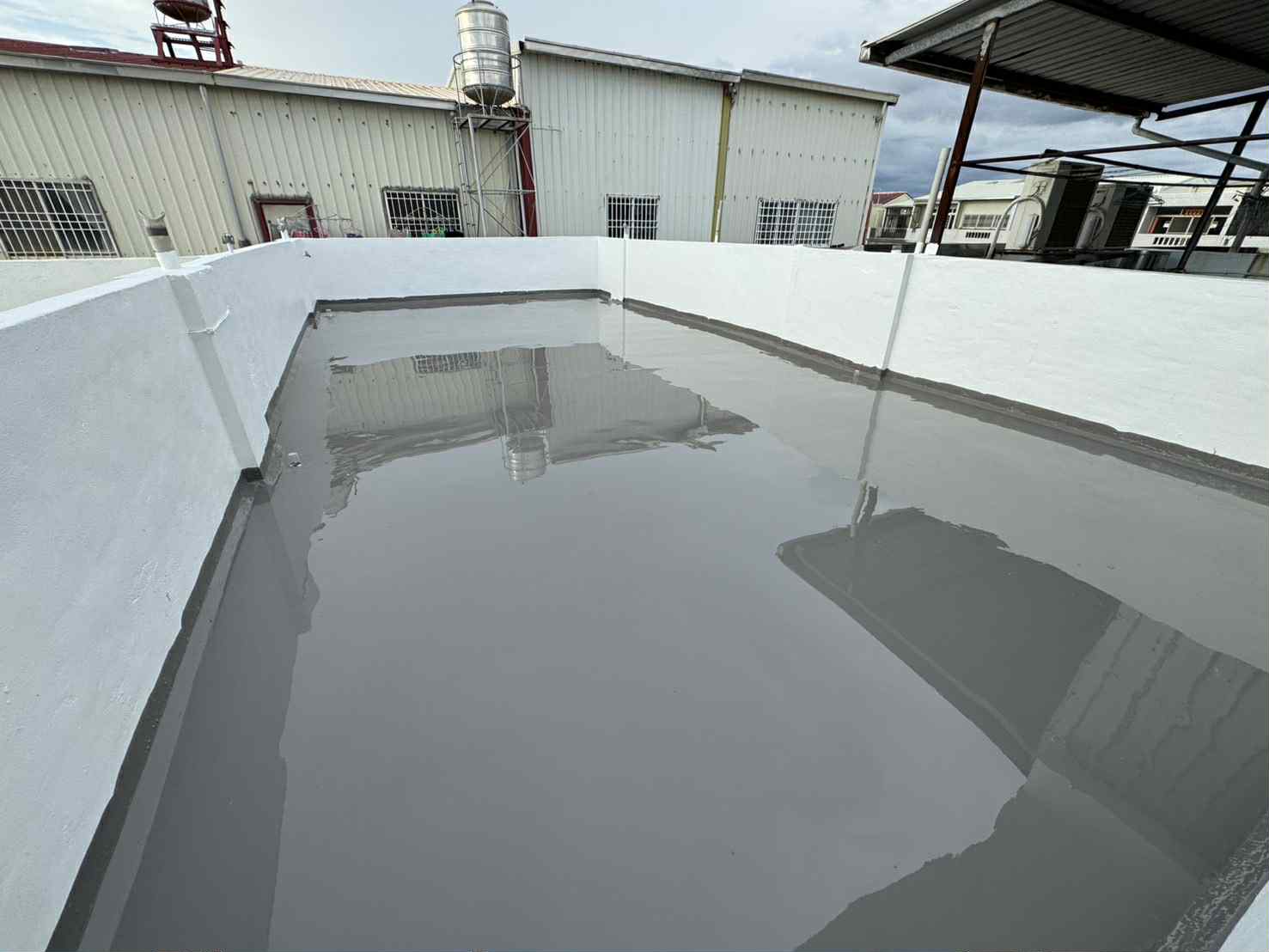 台南鹽水透天屋頂 PU防水工程