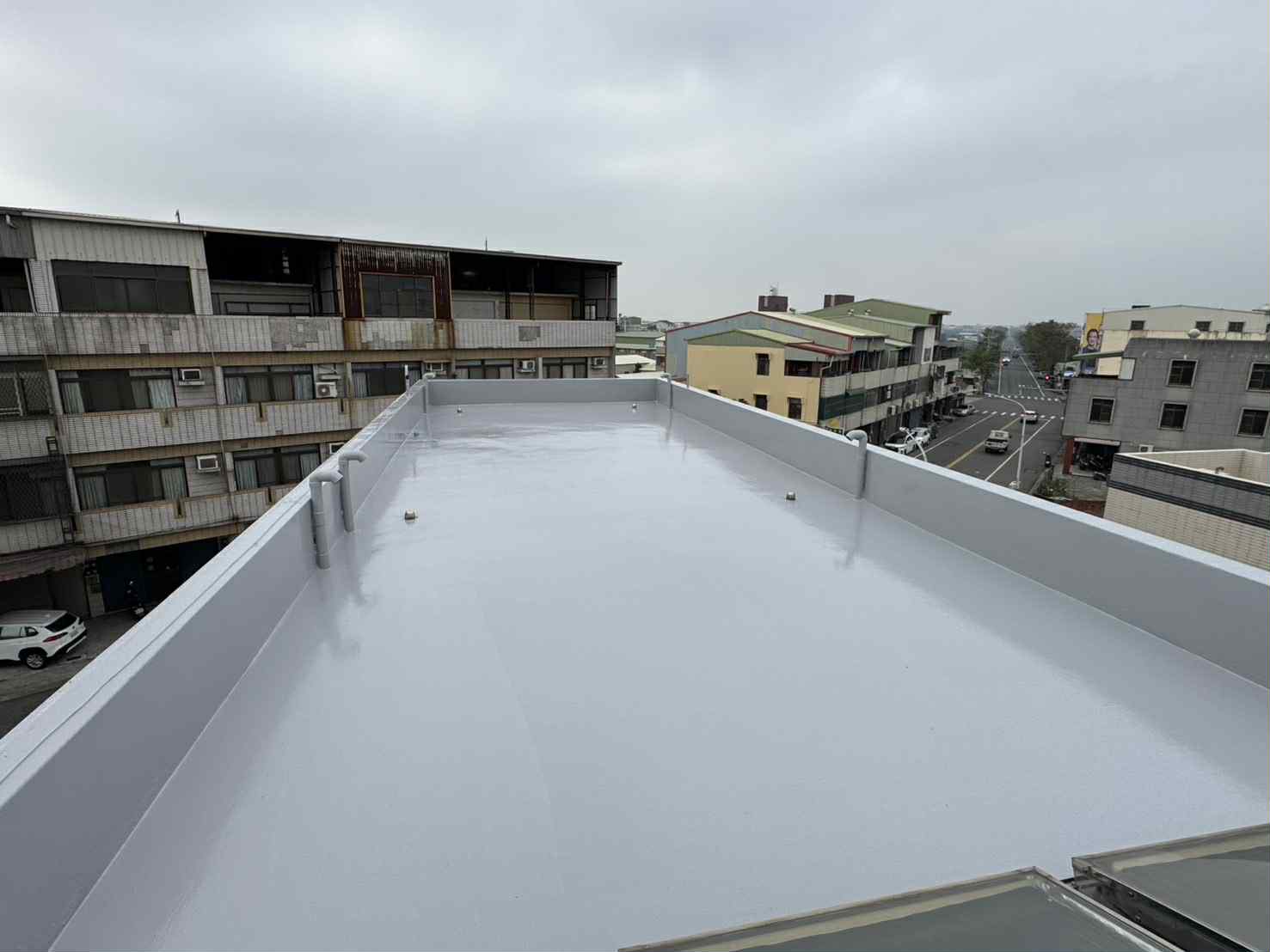  台南太子宮透天屋頂PU面漆保養